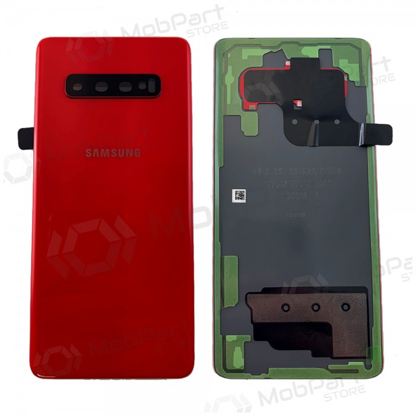 Samsung G975 Galaxy S10 Plus achterkant rood (Cardinal Red) (gebruikt grade A, origineel)