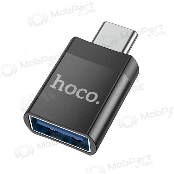 USB-C adapter Hoco UA17 USB-C naar USB-A zwart