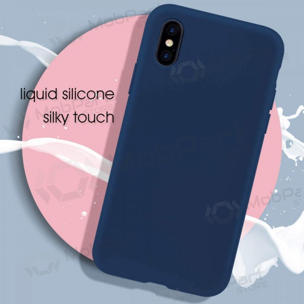 Apple iPhone 12 Pro hoesje - Liquid Silicone (donkerblauw)