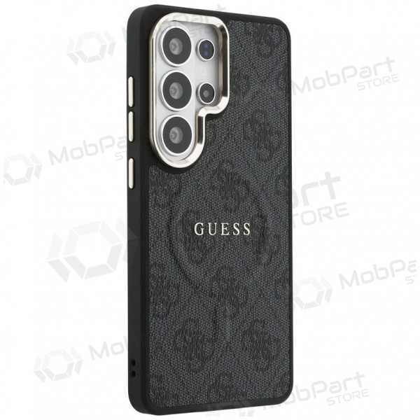 Samsung Galaxy S26 Ultra hoesje - Guess PU Leather 4G Gold Frame Magnetic (zwart)
