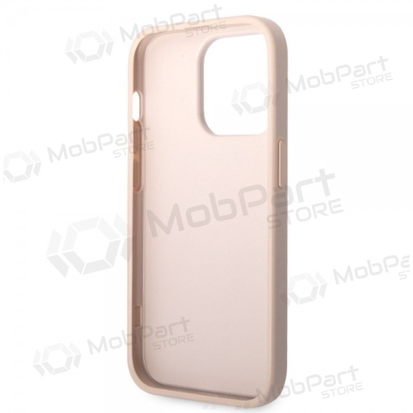Apple iPhone 14 Pro Max hoesje - Guess PU 4G Metal Logo (roze)