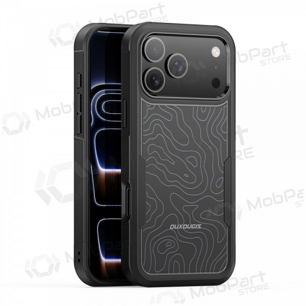 Apple iPhone 17 Pro, 18 Pro hoesje - Dux Ducis Shld zwart (Contour Pattern)