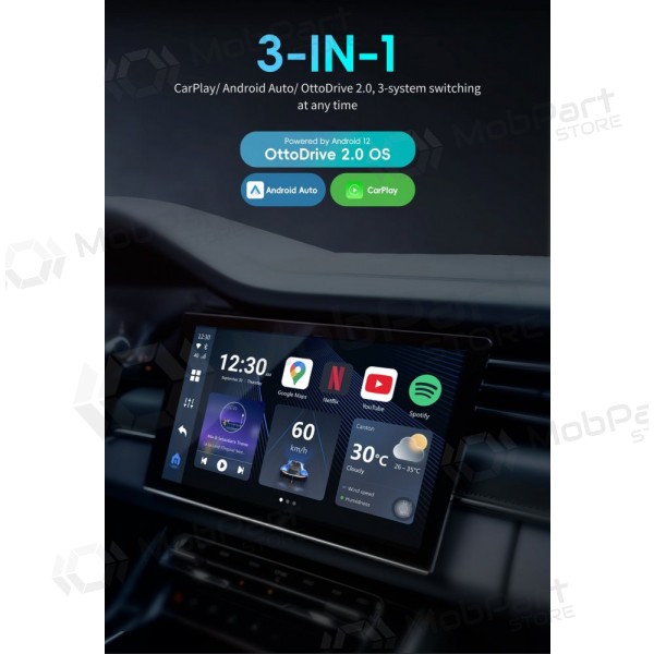 Draadloze CarPlay / Android Auto adapter Ottocast OttoAiBox P3 PCS46 zwart