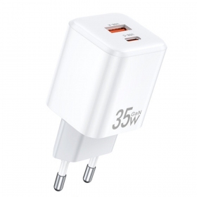 Lader Awei PD66-EU GaN 35W USB-A/USB-C wit