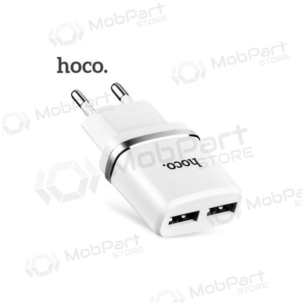 Lader HOCO C12 Smart Dual USB (5V 2.4A) (wit)
