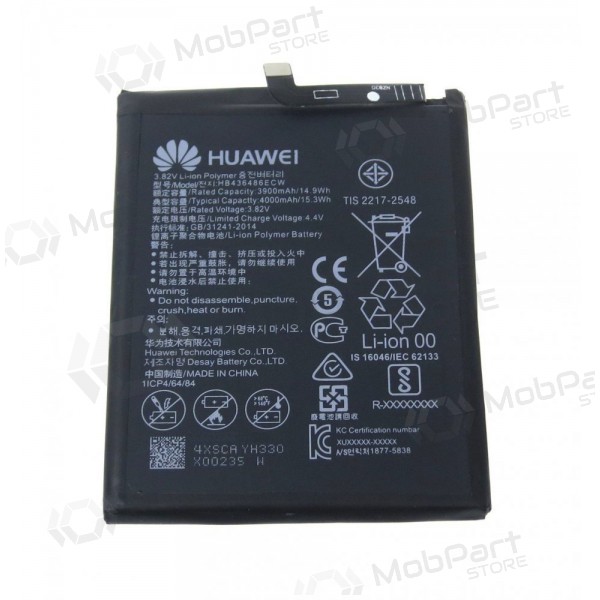 Huawei Mate 10 / Mate 10 Pro / Mate 20 / P20 Pro / Honor View 20 (HB436486ECW) batterij / accu (4000mAh) (service pack) (origineel)