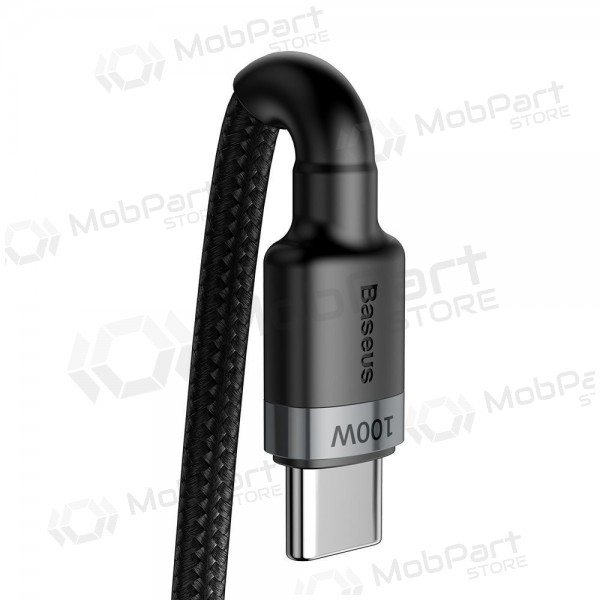 USB kabel Baseus Cafule PD100W Type-C 2.0m grijs-zwart CATKLF-ALG1