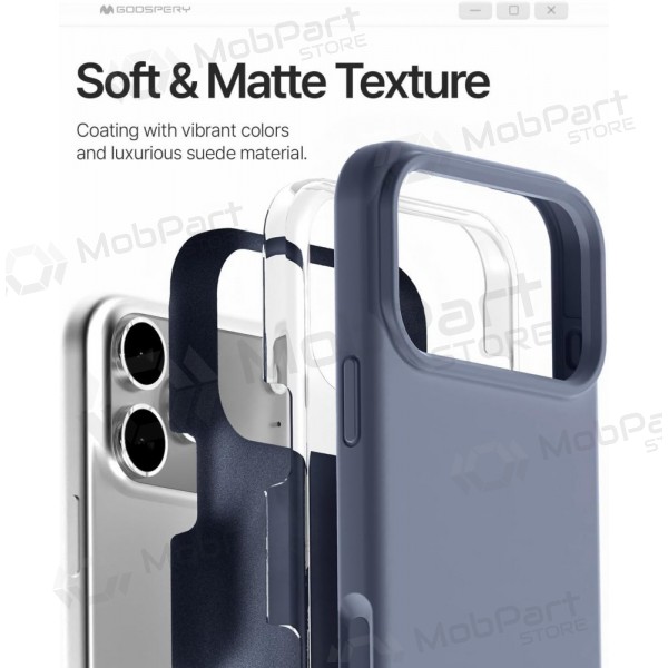Apple iPhone 17 Pro Max, 18 Pro Max hoesje Mercury - Pure Magsafe Silicon Case (lavendelgrijs)