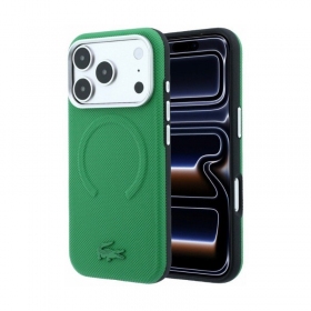 Apple iPhone 18 Pro Max hoesje - Lacoste PVC Petit Pique Semi Wrap Embossed MagSafe