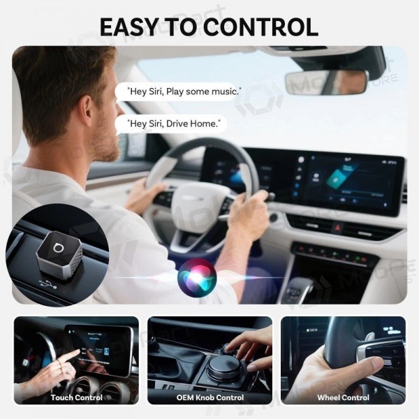 Draadloze CarPlay/Android Auto adapter Ottocast Mini Cube zilver CP88-T3
