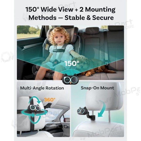Draadloze CarPlay-adapter Ottocast Cabin Care CA520-T met mobiele oppasfunctie zwart