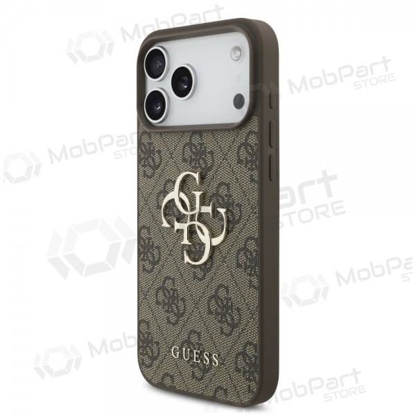 Apple iPhone 17 Pro Max hoesje - Guess PU 4G Metal Logo (bruin)