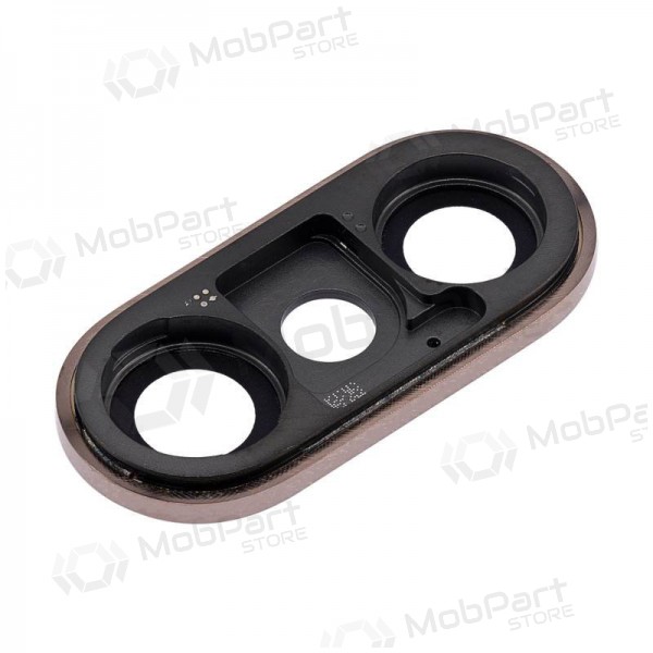 Apple iPhone XS / XS Max camera glas (gouden) (met een frame)