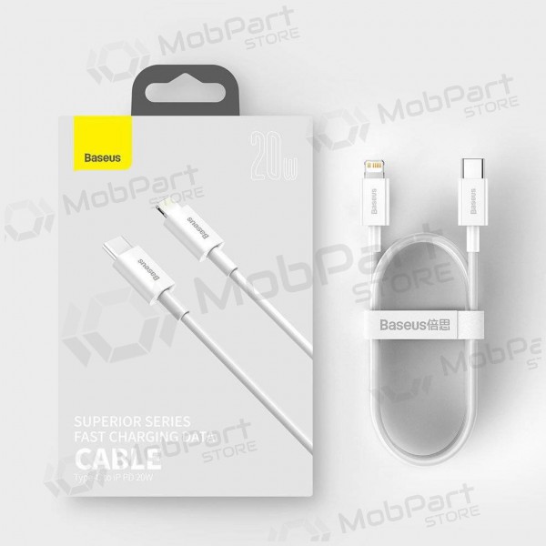 USB kabel Baseus Superior Type-C - Lightning PD 20W 1.0m (wit) CATLYS-A02