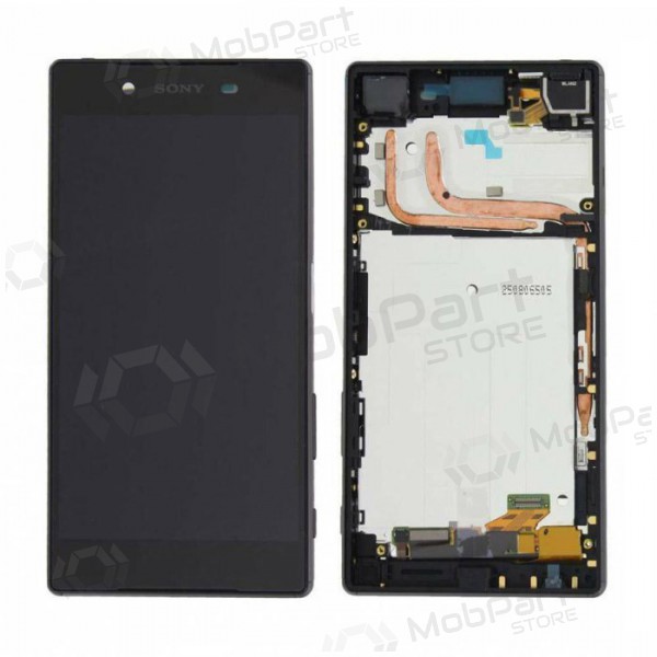 Sony E6603 / E6653 Xperia Z5 scherm (zwart) (met een frame) (gebruikt grade B, origineel)
