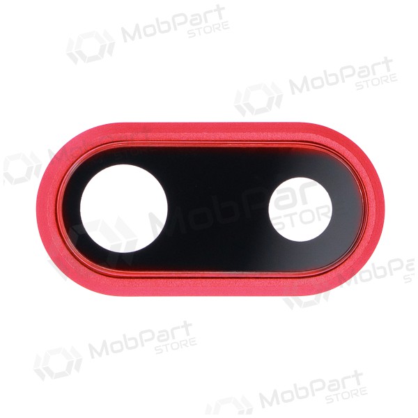 Apple iPhone 8 Plus camera glas (rood) (met een frame)