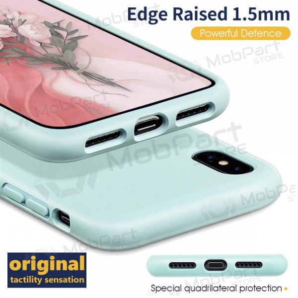 Apple iPhone 13 mini hoesje - Liquid Silicone - 1.5mm (mint)