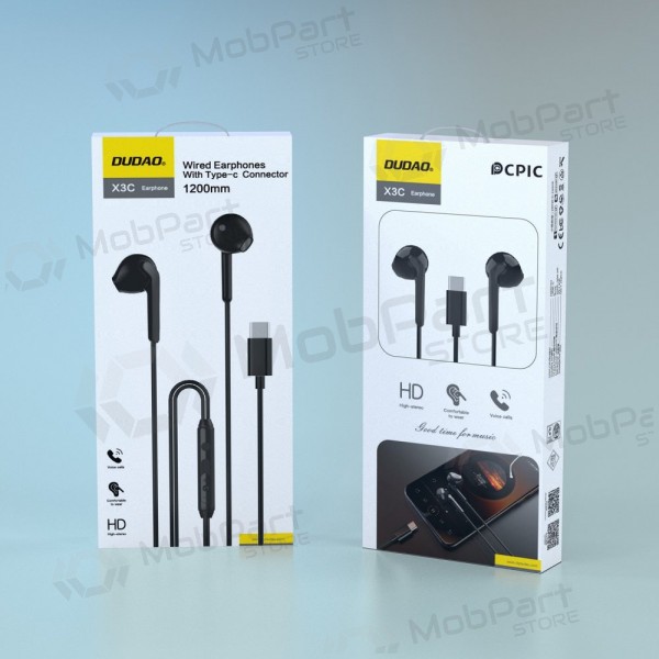 USB-C koptelefoon Dudao X3C zwart