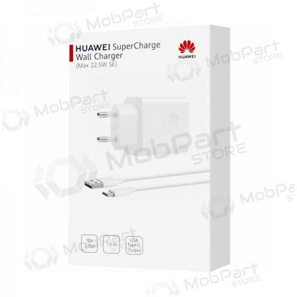 Lader origineel Huawei CP404B SuperCharge 22.5W + kabel Type-C 1m in het pakket wit