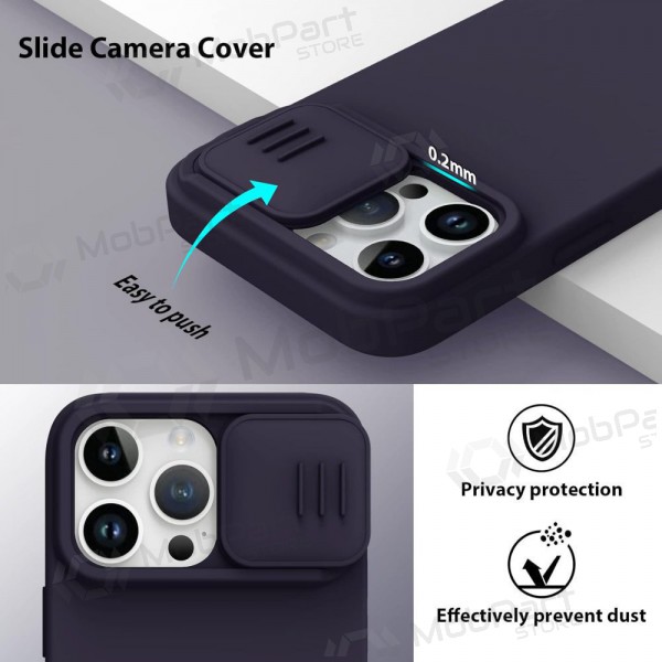 Apple iPhone 14 Plus hoesje „Nillkin Silicone“ (tamsiai Purper)