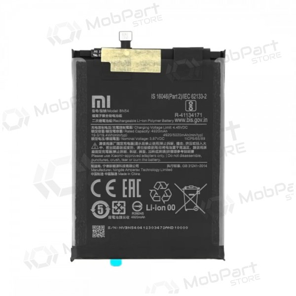 Xiaomi Redmi 9, Redmi Note 9 batterij, akumuliatorius (BN54) (origineel)