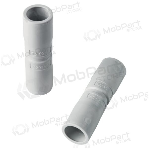 Tiesus sujungimas Elettrocanali EC74016 (D16, grijs (RAL7035), su išplatintu galu, behalogenis)