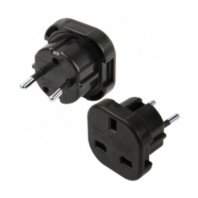 Adapter UK naar EUR zwart