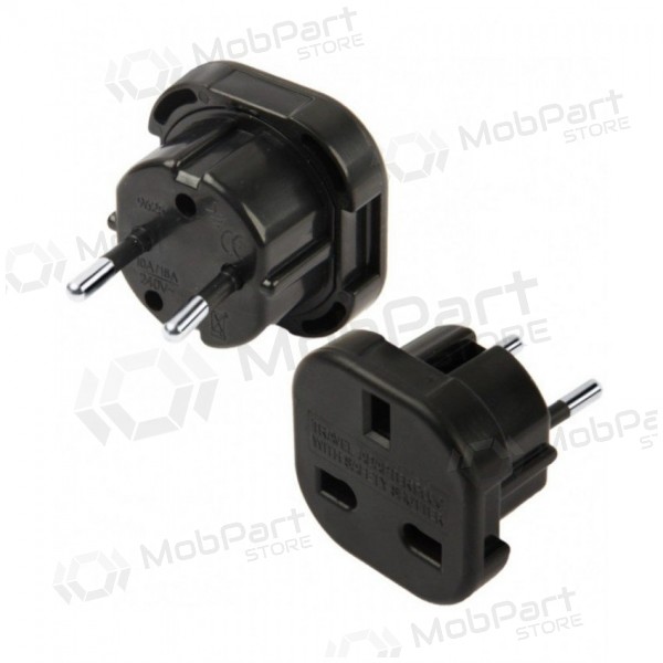 Adapter UK naar EUR zwart