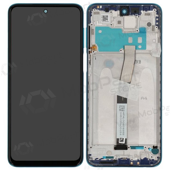 Xiaomi Redmi Note 9 Pro / Note 9S scherm (blauw) (met een frame) (Premium)