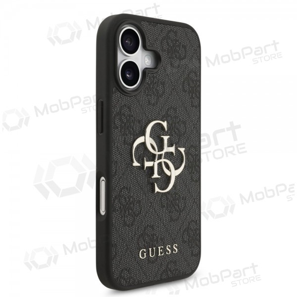 Apple iPhone 17 hoesje - Guess PU 4G Metal Logo (grijs)