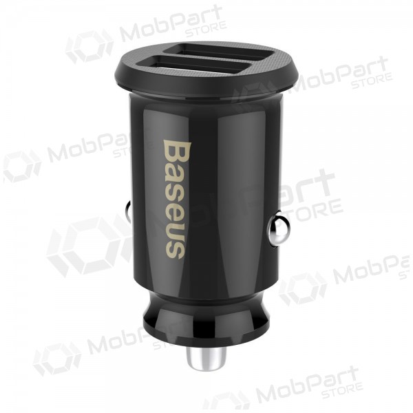 Lader automobilinis Baseus Grain (3.1A) x 2 USB CCALL-ML01 (zwart)