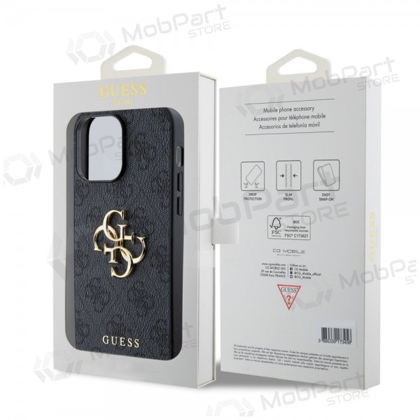 Apple iPhone 14 Pro Max hoesje - Guess PU 4G Metal Logo (grijs)