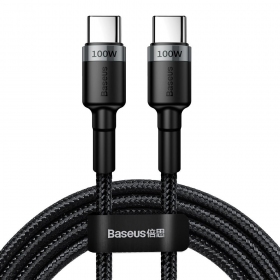 USB kabel Baseus Cafule PD100W Type-C 2.0m grijs-zwart CATKLF-ALG1