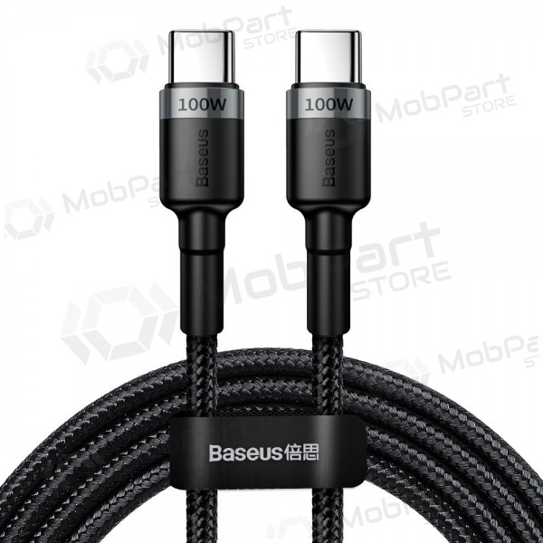 USB kabel Baseus Cafule PD100W Type-C 2.0m grijs-zwart CATKLF-ALG1