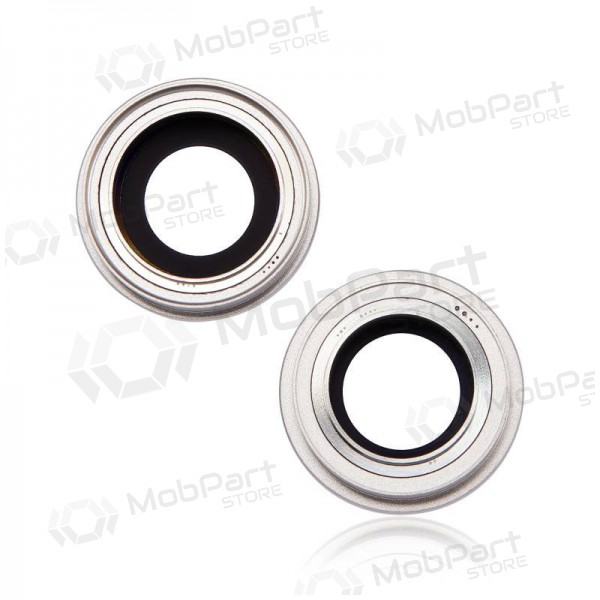 iPhone 14 / 14 Plus camera glas (2stuks) (wit) (met een frame)