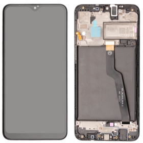 Ekranas Samsung A105 A10 Dual SIM su lietimui jautriu stikliuku en rėmeliu Black origineel