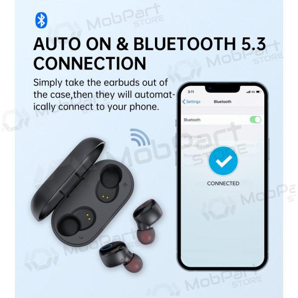 Draadlozes ausinės Choetech BH-T16 Hi-Fi Bean TWS