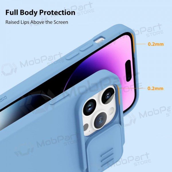 Apple iPhone 14 hoesje - Nillkin Silicone (lichtblauw)