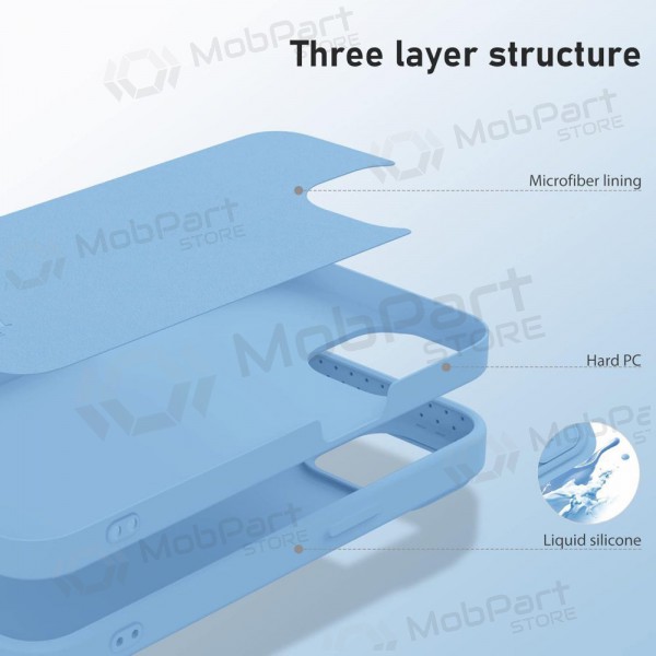Apple iPhone 14 hoesje - Nillkin Silicone (lichtblauw)