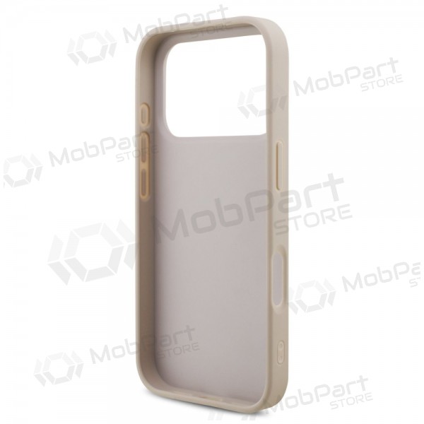Apple iPhone 17 Pro hoesje - Guess PU 4G Metal Logo (roze)