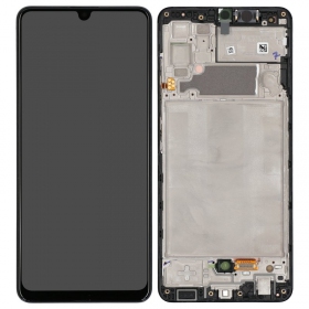 Samsung Galaxy A32 4G scherm (zwart) (met een frame) (Premium)