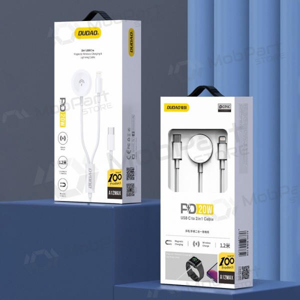 USB-C kabel Dudao A12MAX-2in1 USB-C naar iWatch / Lightning 1.2 m