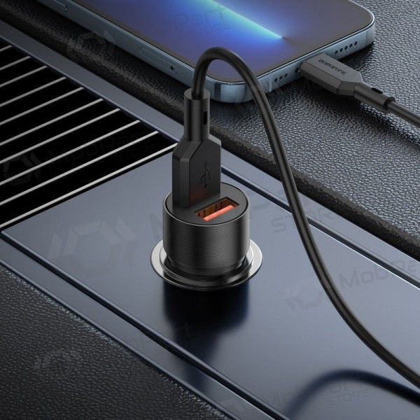Lader automobilinis Borofone BZ19B 2xUSB-A QC3.0 36W zwart