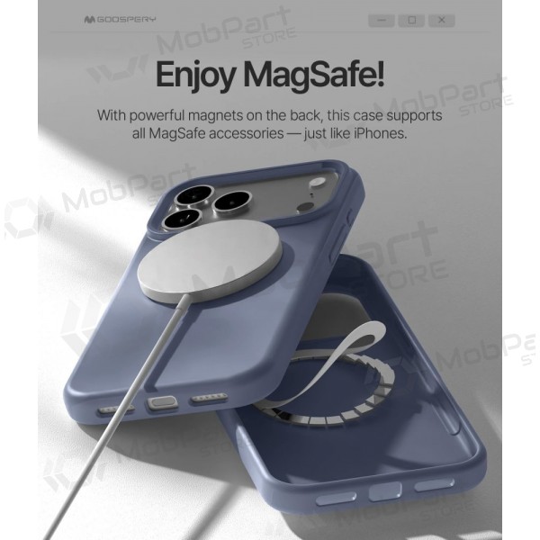 Apple iPhone 17 Pro Max, 18 Pro Max hoesje Mercury - Pure Magsafe Silicon Case (lavendelgrijs)