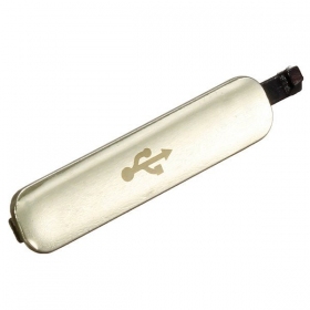 Samsung G900F Galaxy S5 charging socket cover (gouden)
