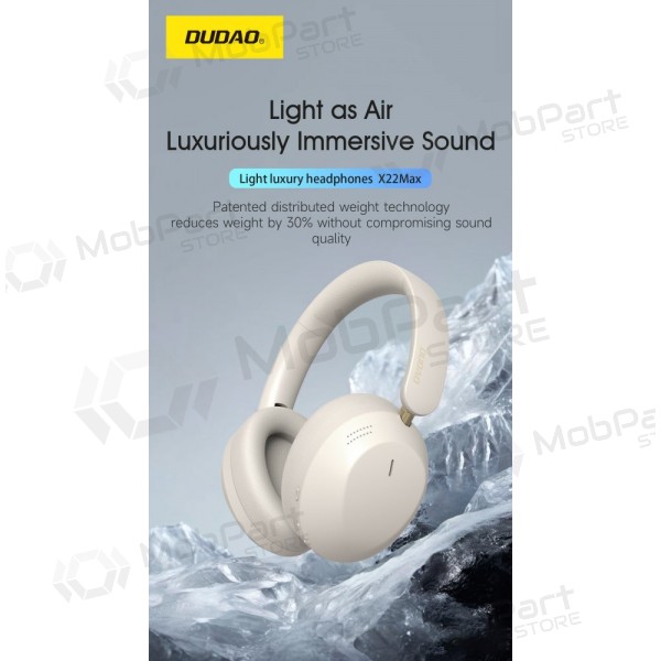 Draadloze hoofdtelefoon met microfoon Dudao X22Max Bluetooth USB-C wit