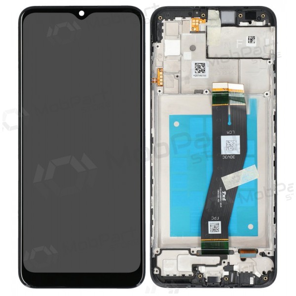 Ekranas Samsung A025G A02s 2020 su lietimui jautriu stikliuku en rėmeliu Black origineel