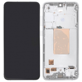 Samsung Galaxy S24 FE scherm (zilver) (met frame) (Premium)
