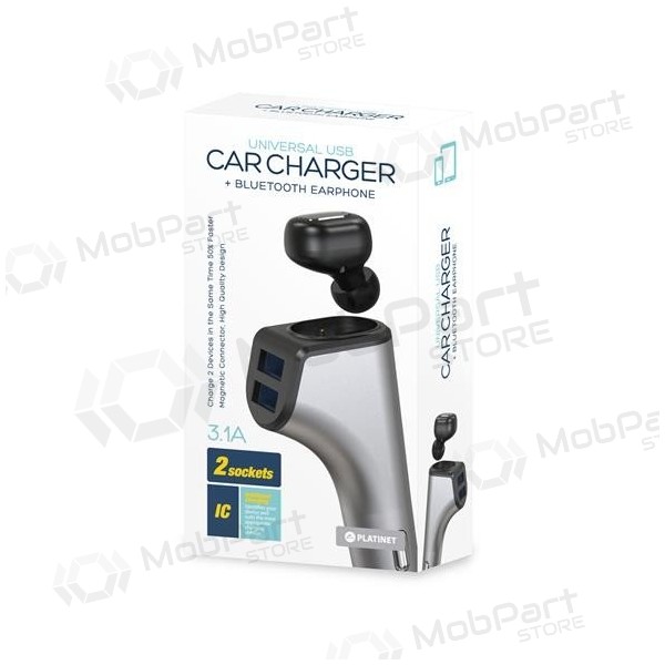 Autolader Platinet + Bluetooth ausinė