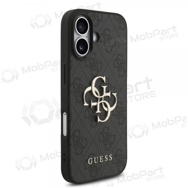 Apple iPhone 17 hoesje - Guess PU 4G Metal Logo Strap (zwart)